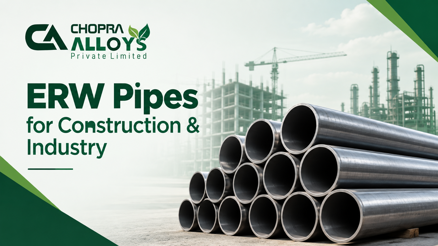 ERW Pipes for Construction & Industry
